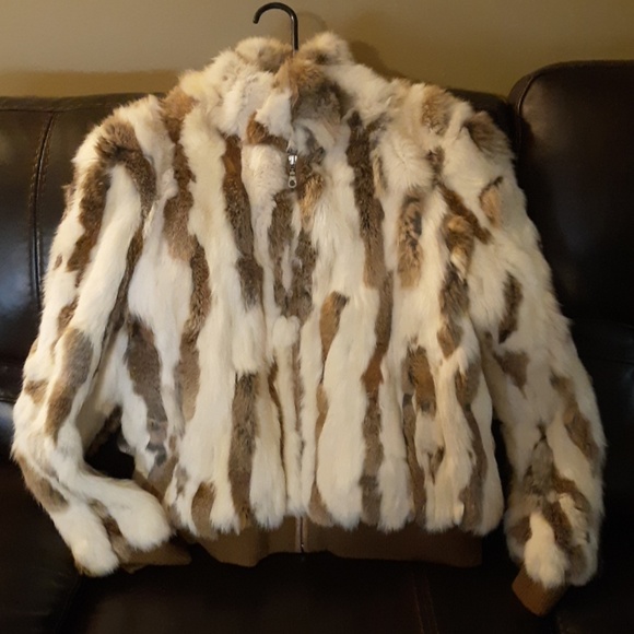 Wilsons Leather Jackets & Blazers - Wilson's leather rabbit fur jacket